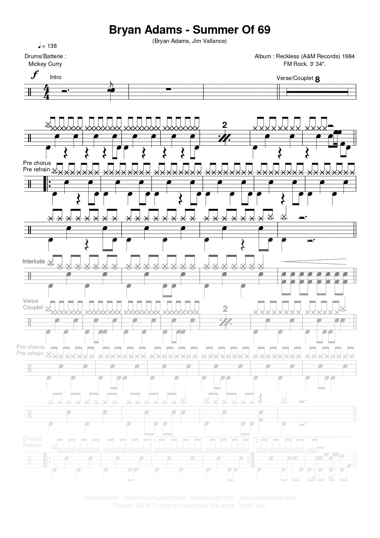 Bryan Adams - Summer Of 69