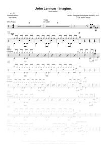 Partition de batterie - John Lennon - Imagine