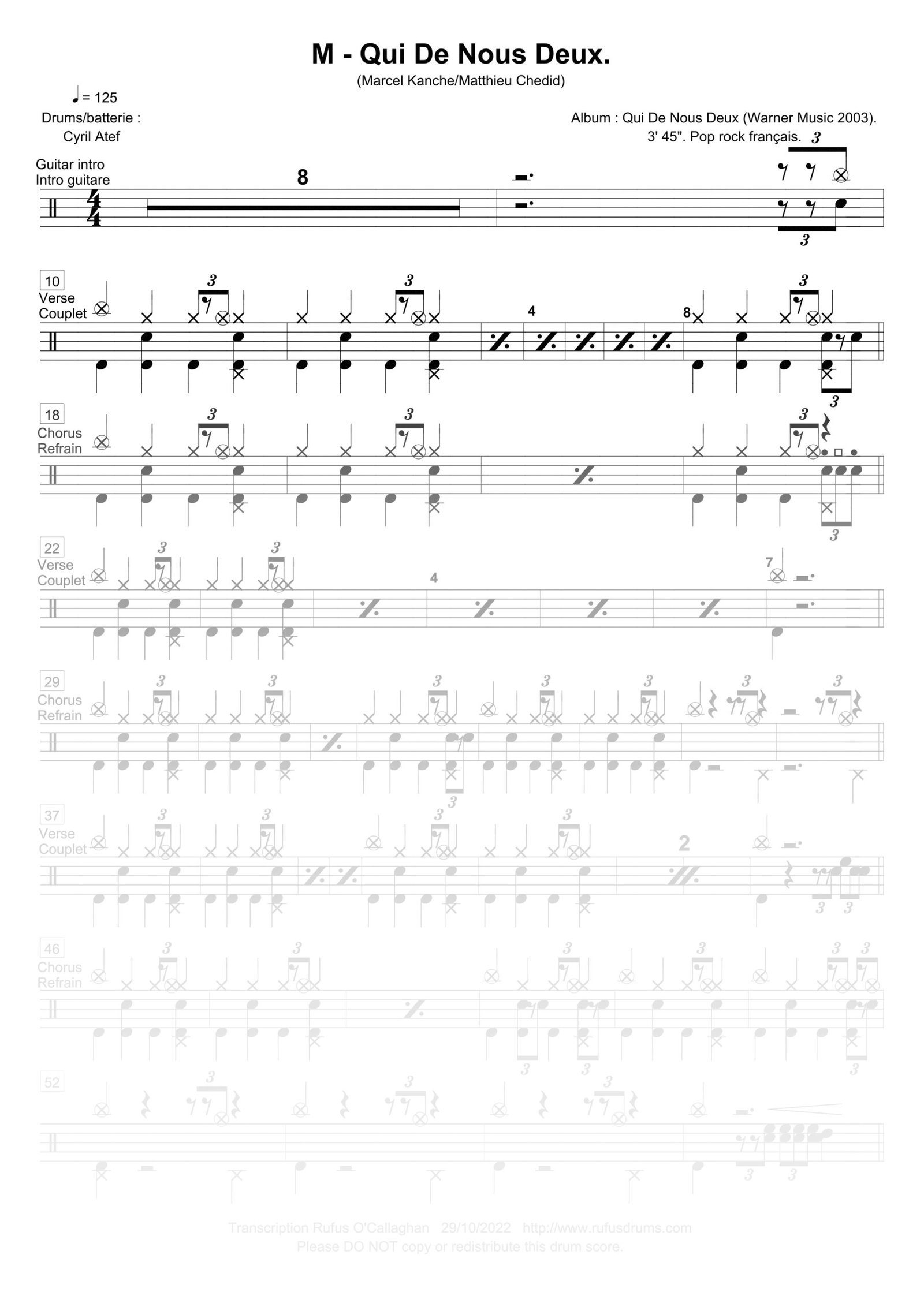 M - Qui De Nous Deux