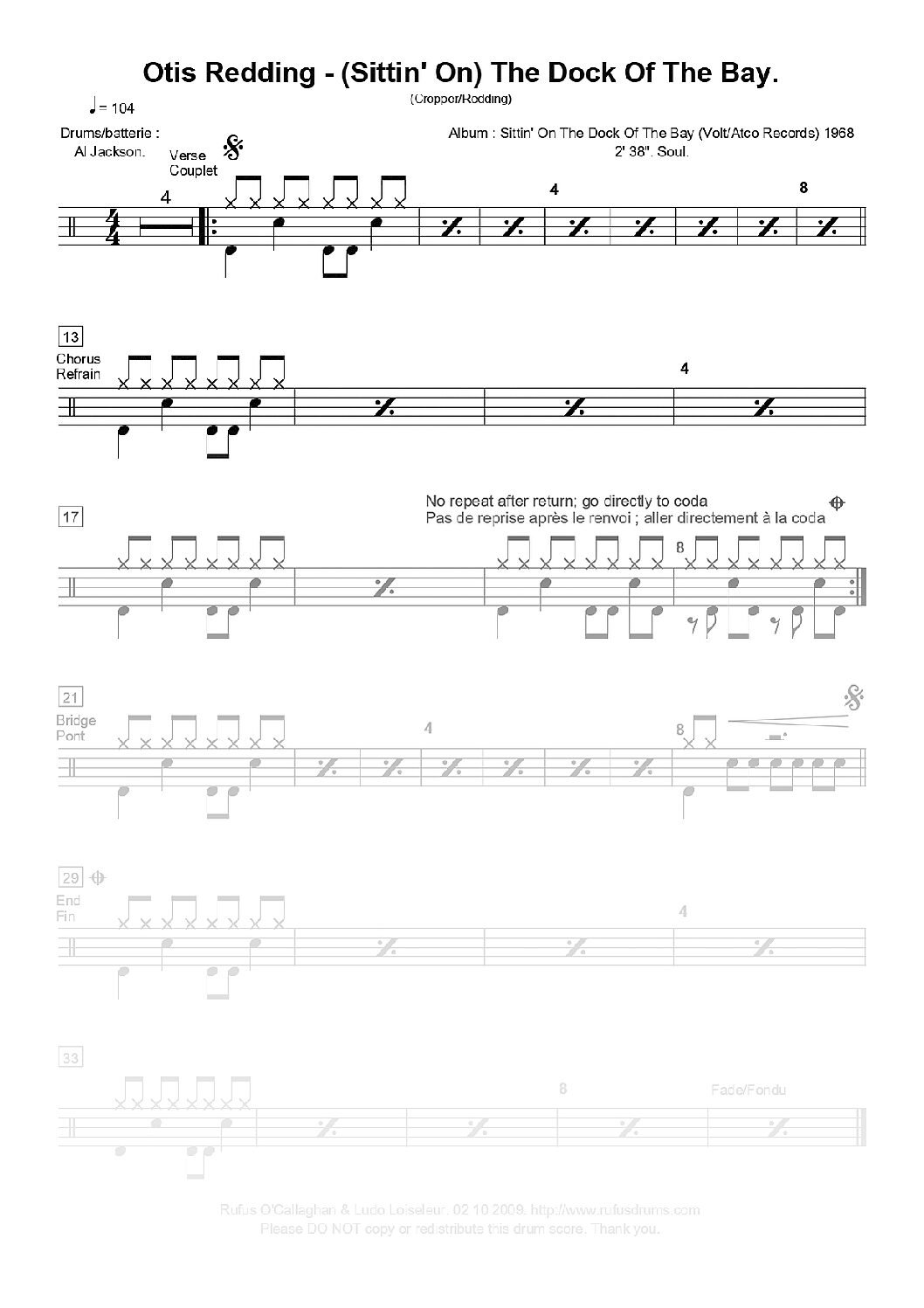 Otis Redding – (Sittin&rsquo; On) The Dock Of The Bay