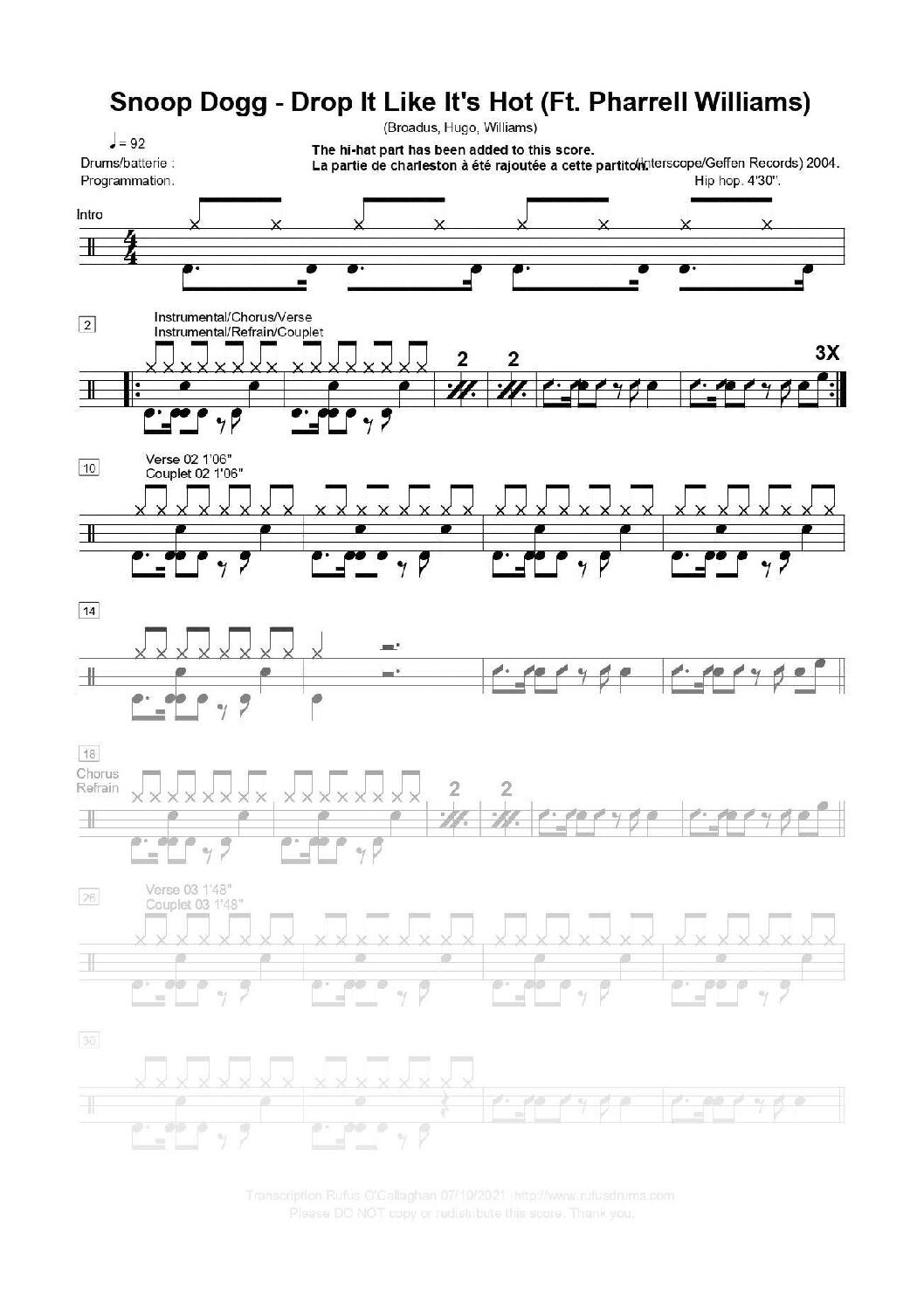 Snoop Dogg – Drop It Like It&rsquo;s Hot (Ft. Pharrell Williams) avec charley